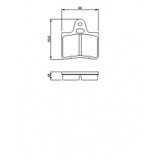 0 986 462 971 BOSCH Комплект тормозных колодок, дисковый тормоз