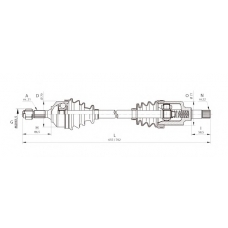 DRS6367.00 OPEN PARTS Приводной вал