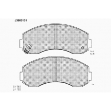 J3600101 NIPPARTS Комплект тормозных колодок, дисковый тормоз
