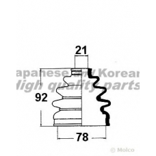 D117-10 ASHUKI Комплект пылника, приводной вал