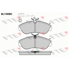 BL1390B2 FTE Комплект тормозных колодок, дисковый тормоз