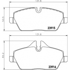 8DB 355 011-261 HELLA PAGID Комплект тормозных колодок, дисковый тормоз