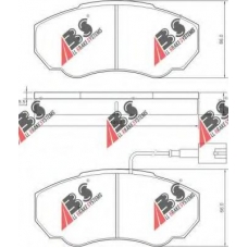 37331 ABS Комплект тормозных колодок, дисковый тормоз