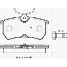 8110 16002 TRIDON Brake pads - rear