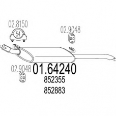 01.64240 MTS Глушитель выхлопных газов конечный