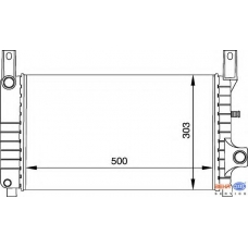 8MK 376 714-191 HELLA Радиатор, охлаждение двигателя