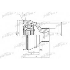 PCV4958 PATRON Шарнирный комплект, приводной вал