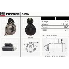DRS3686 DELCO REMY Стартер