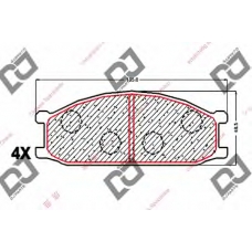 BP1781 DJ PARTS Комплект тормозных колодок, дисковый тормоз