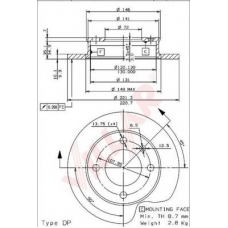 628.1548 VILLAR Тормозной диск