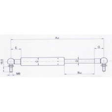 27 28 95-95 JOHNS Газовая пружина, крышка багажник