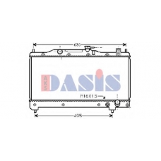 211230N AKS DASIS Радиатор, охлаждение двигателя
