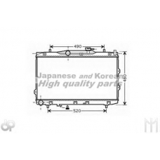 I250-43 ASHUKI Радиатор, охлаждение двигателя