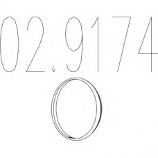 02.9174 MTS Прокладка, труба выхлопного газа