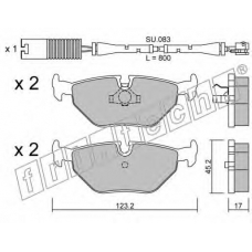 185.0W fri.tech. Комплект тормозных колодок, дисковый тормоз
