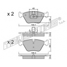 216.3 TRUSTING Комплект тормозных колодок, дисковый тормоз