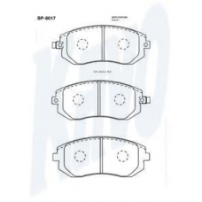BP-8017 KAVO PARTS Комплект тормозных колодок, дисковый тормоз