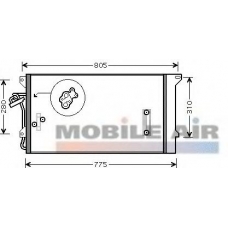 58005244 VAN WEZEL Конденсатор, кондиционер