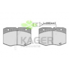 35-0271 KAGER Комплект тормозных колодок, дисковый тормоз