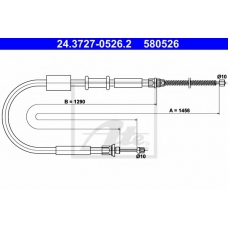 24.3727-0526.2 ATE Трос, стояночная тормозная система