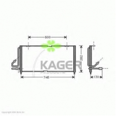 94-5900 KAGER Конденсатор, кондиционер