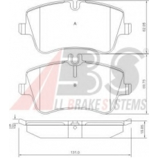 P 50 045 ABS Комплект тормозных колодок, дисковый тормоз