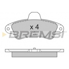 BP2593 BREMSI Комплект тормозных колодок, дисковый тормоз