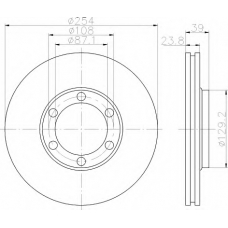 8DD 355 114-551 HELLA Тормозной диск