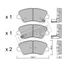 959.0 TRUSTING Комплект тормозных колодок, дисковый тормоз