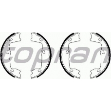 205 131 TOPRAN Комплект тормозных колодок, стояночная тормозная с