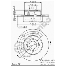 08.3129.10 BREMBO Тормозной диск