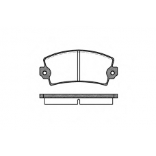P1213.00 WOKING Комплект тормозных колодок, дисковый тормоз