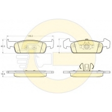 6120182 GIRLING Комплект тормозных колодок, дисковый тормоз