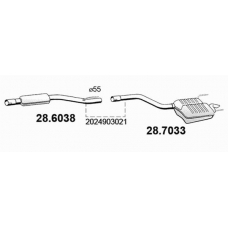 28.6038 ASSO Средний глушитель выхлопных газов