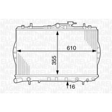350213123700 MAGNETI MARELLI Радиатор, охлаждение двигателя