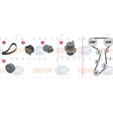 8MP 376 813-821 HELLA Водяной насос + комплект зубчатого ремня