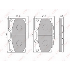 BD-7107 LYNX Тормозные колодки дисковые