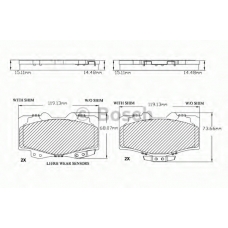 F 03B 150 005 BOSCH Комплект тормозных колодок, дисковый тормоз