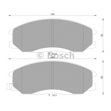 0 986 AB3 033 BOSCH Комплект тормозных колодок, дисковый тормоз