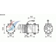 NHAK008 Prasco Компрессор, кондиционер