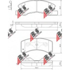 37490 ABS Комплект тормозных колодок, дисковый тормоз