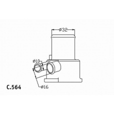 C.564.87 BEHR Термостат, охлаждающая жидкость