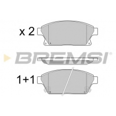 BP3405 BREMSI Комплект тормозных колодок, дисковый тормоз