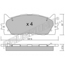 899.0 TRUSTING Комплект тормозных колодок, дисковый тормоз