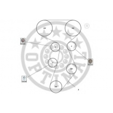 SK-1595 OPTIMAL Комплект ремня грм