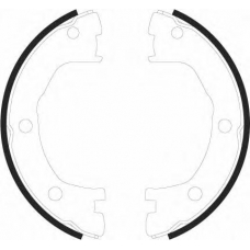 GS8440 TRW Комплект тормозных колодок, стояночная тормозная с