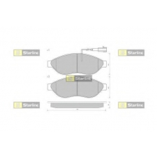 BD S847P STARLINE Комплект тормозных колодок, дисковый тормоз