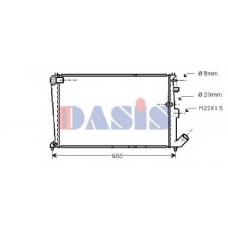 060280N AKS DASIS Радиатор, охлаждение двигателя