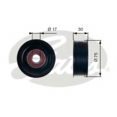 T36320 GATES Паразитный / ведущий ролик, поликлиновой ремень