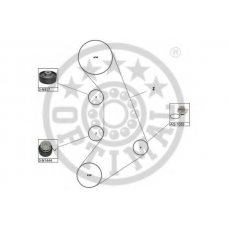 SK-1360AQ1 OPTIMAL Водяной насос + комплект зубчатого ремня